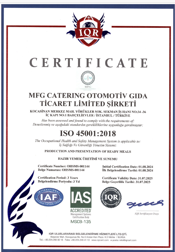ISO 45001 İş Sağlığı ve Güvenliği Sistemi